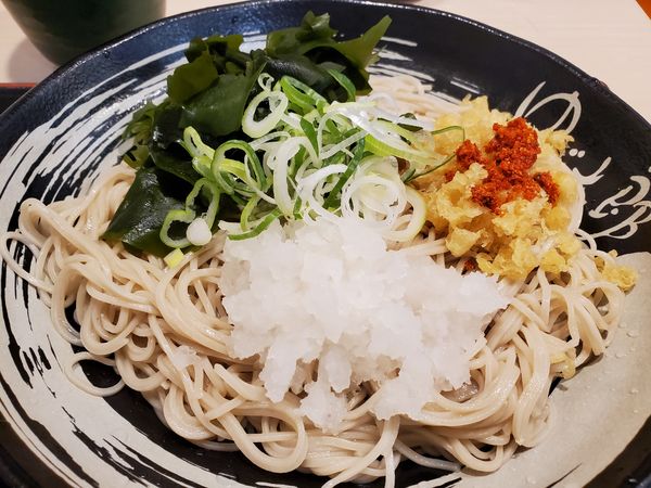 「朝そばおろし・わかめ変更」@ゆで太郎 長者町店の写真