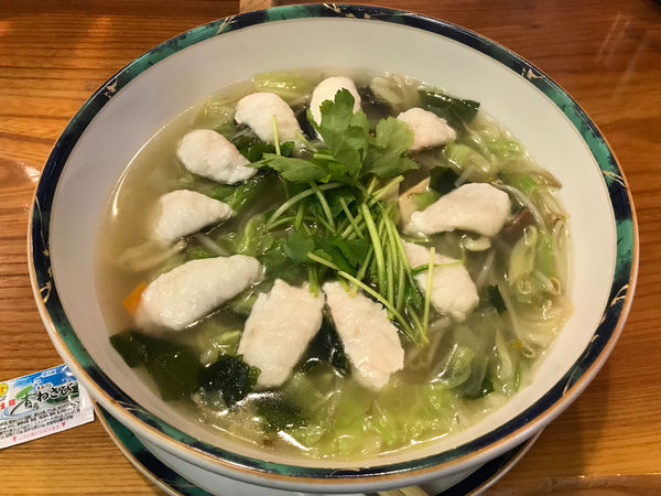 「浜直送！ふぐの麺  塩　1100円」@割烹 京枡の写真