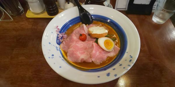 「元祖海老丸らーめん+大盛+チャーシュー増し+〆リゾット」@海老丸らーめんの写真