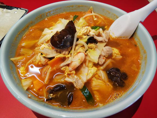 「蝦辣湯麺（チャンポン）」@俵屋飯店の写真