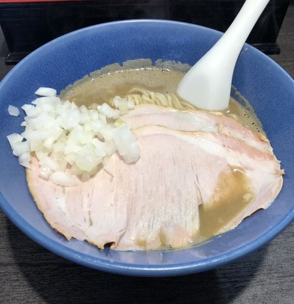 「煮干豚骨+浅蜊和え玉」@カニトン 東神奈川店の写真