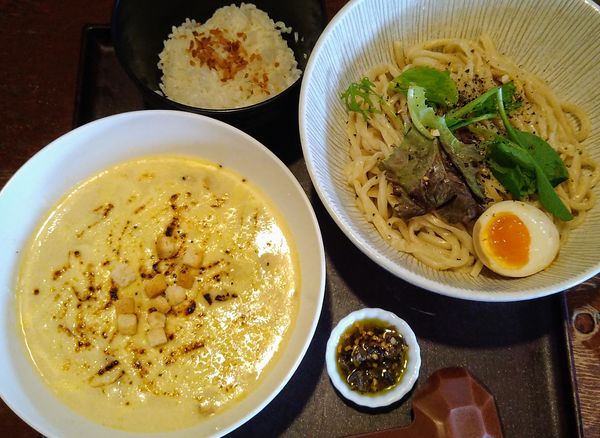 「【限定】チキンクリームつけ麺 ￥950」@和風らーめん 凪の写真