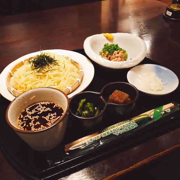 「ざる中華定食＋納豆」@魚鮮水産 久米川駅南口店の写真