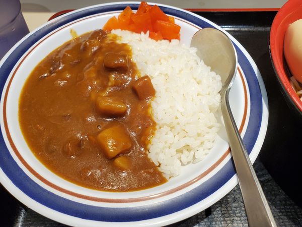 「冷し味玉セット・カレー」@名代 富士そば 日ノ出町店の写真