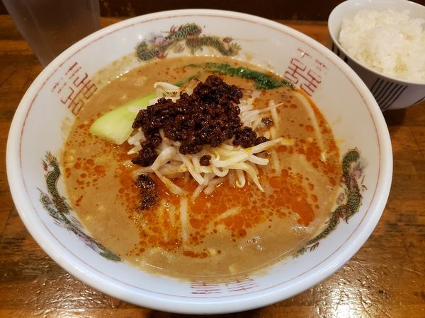 「紅龍担担麺　中ライス」@紅龍擔擔麺の写真