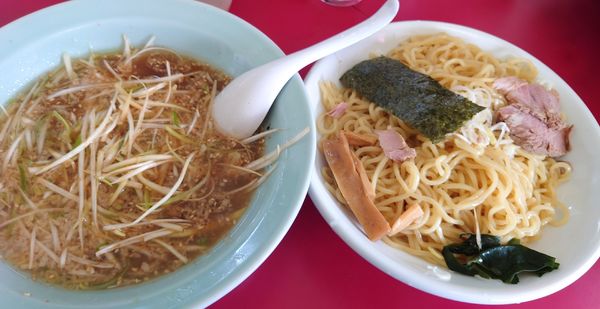 「ネギつけ麺800円　中盛100円」@ラーメンショップ 白根店の写真