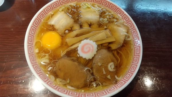 「月見中華そば850円」@中華そば えもとの写真