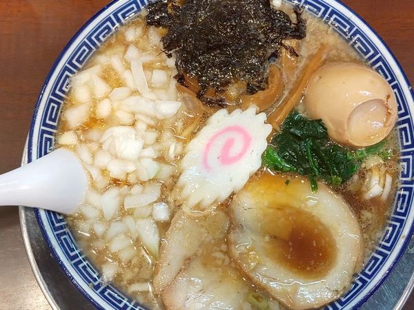「生姜醤油らーめん（中、玉葱多め）＋味玉」@らーめん潤 亀戸店の写真