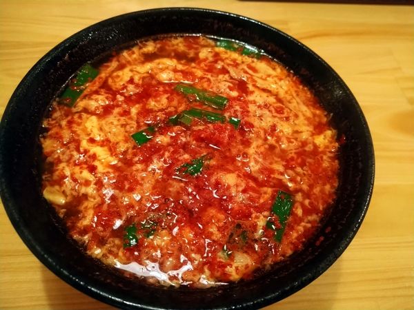 「辛麺14辛　たまご麺」@辛麺屋 輪 福島店の写真