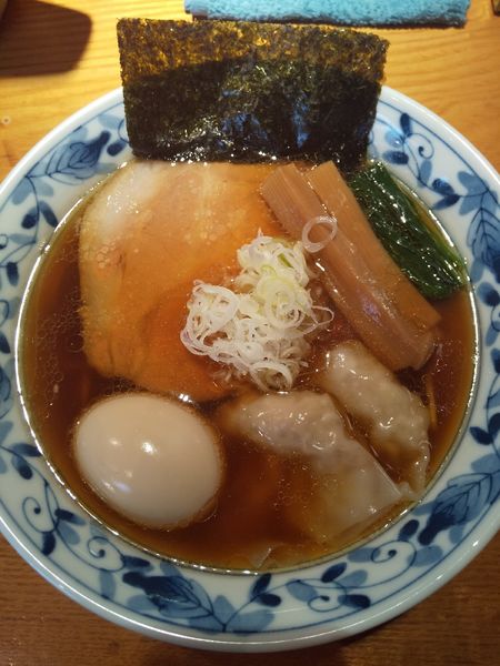 「支那そばワンタン入（味玉付き）」@麺家 喜多楽の写真