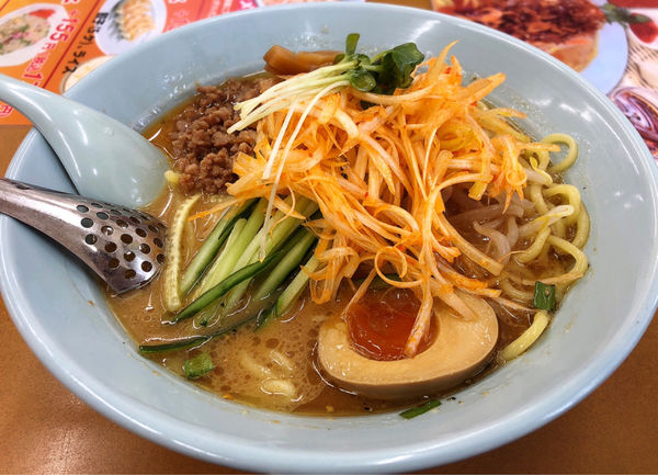 「冷しねぎみそ」@くるまやラーメン 諏訪店の写真