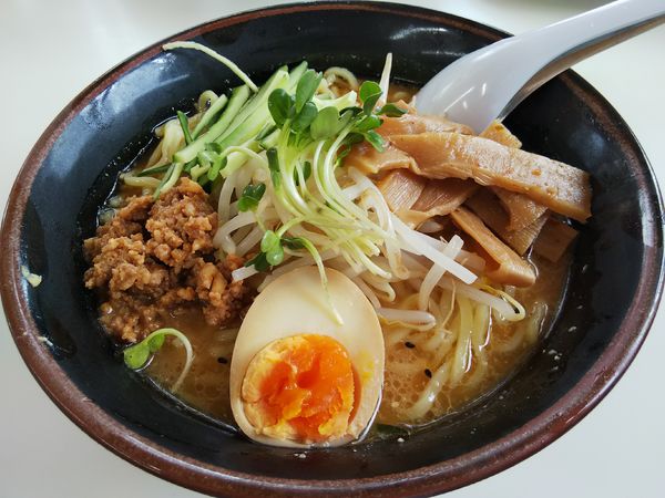 「【限定】冷やしみそ　（麺大盛り：サービス券）」@くるまやラーメン 松本渚店の写真