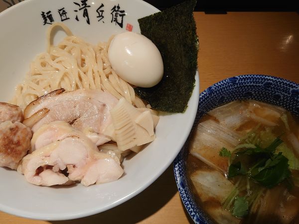 「特選鶏塩つけめん(1100円)」@麺匠 清兵衛の写真