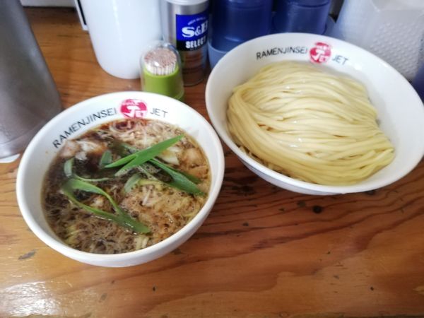 「醤油つけめん」@ラーメン人生 JET600の写真
