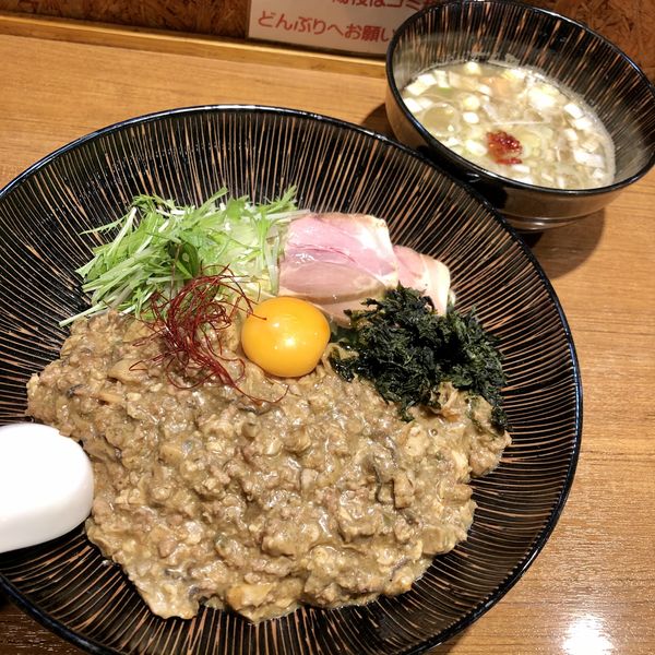 「【限定①】牡蠣の釜玉つけ麺 大 ￥1150」@寿製麺よしかわ 川越店の写真