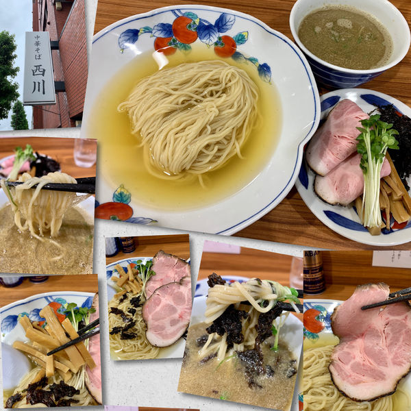 「いりこ昆布水つけそば950円」@中華そば 西川の写真