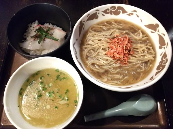 「【限定】オマール海老で鯛を釣ってみた‼つけ麺　990円」@煮干結社 弘前店の写真