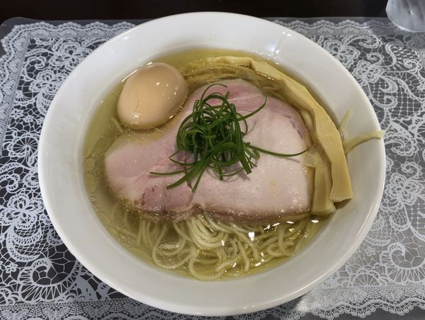 「鶏そば 塩 味玉付」@中華そば ふじ野の写真