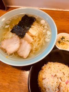 「塩ラーメン・半チャーハン（ランチA）　880円」@佐野ラーメン たかのの写真