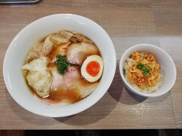 「特製醤油そば1100円+トマ玉丼50円」@中華そば 和渦 TOKYOの写真