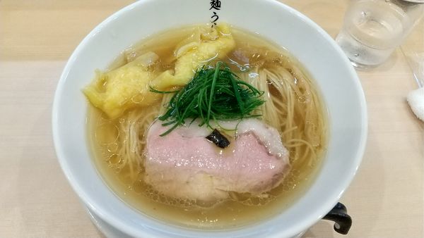 「塩SOBA730円、海老わんたん200円」@麺うらたの写真