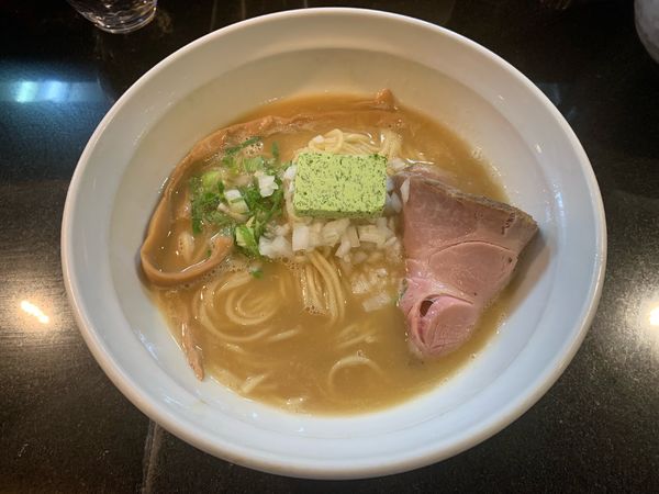 「鶏蕎麦+超キャベツ餃子(4粒) ￥800+￥280」@七福軒の写真