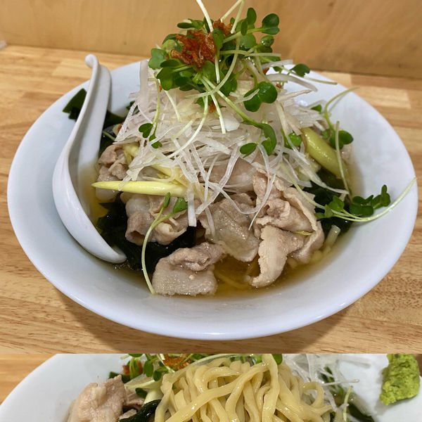 「「限定(終了)」エソ煮干しの肉そば(冷) ¥900ほか」@中華そば You Leeの写真