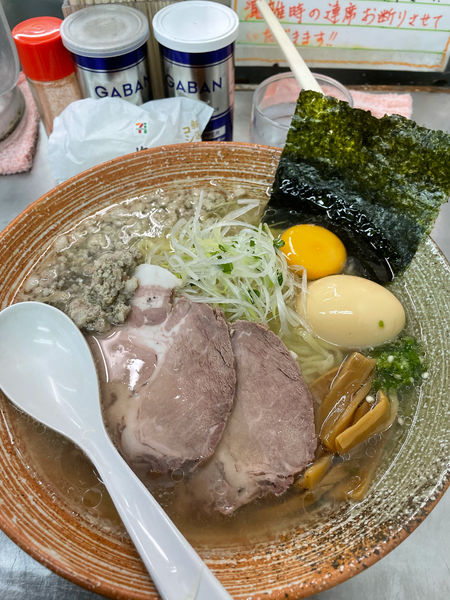「熟成カキ出汁塩ラーメン」@覆麺 智の写真