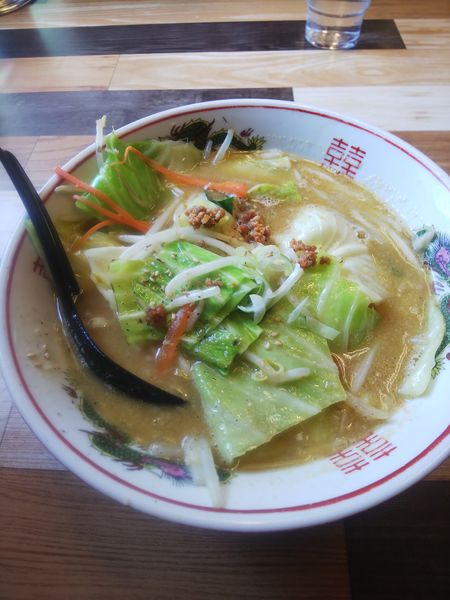 「味噌ラーメン（半焼肉丼セット）」@味勝負 二代目 蝦夷の写真