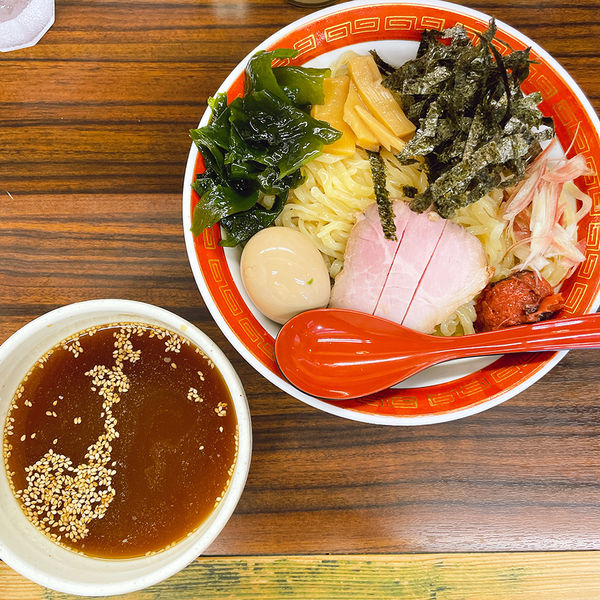 「池尻店 2021年夏季限定 冷やしつけそば（大盛）＋半熟味玉」@豚骨醤油らーめん 誠屋 池尻店の写真