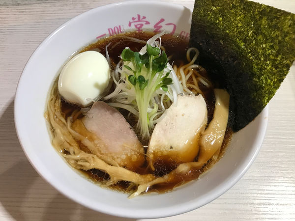 「木おけ生醤油そば　780円」@麺や 堂幻の写真