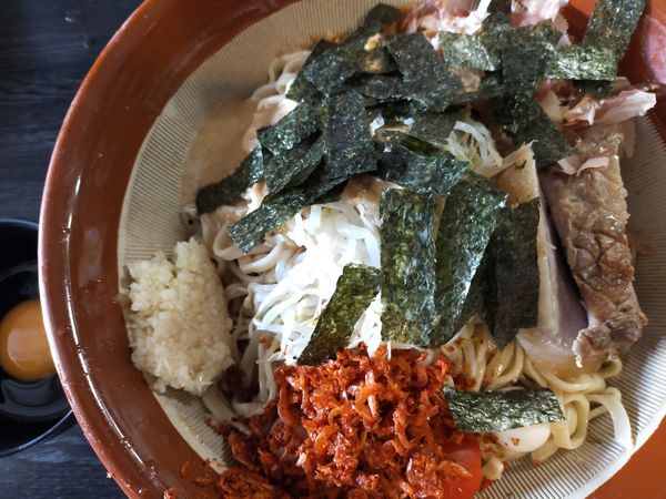 「【限定】冷やし中華A1050円(大100円)+生卵(50円)」@豚星。の写真