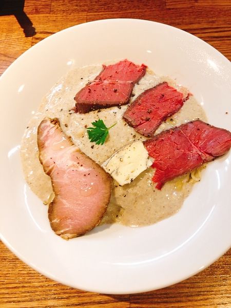 「【限定】冷たいポルチーニポタージュラーメン」@らー麺屋 バリバリジョニーの写真