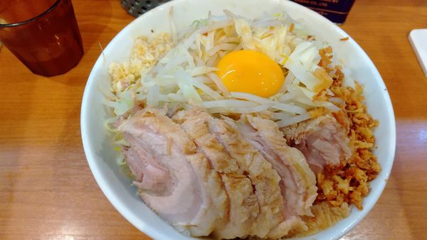 「小豚・汁なし　ニンニク・野菜」@ラーメンBoo Boo太郎。の写真