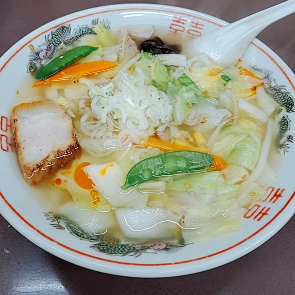 「半タンメン＋餃子」@まんてんの写真