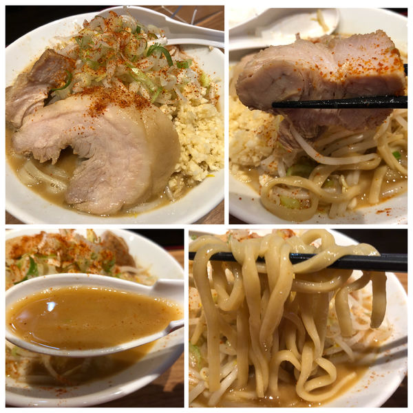 「ミニらーめん 880円 麺カタメヤサイニンニクネギ」@ちばから 蒲田店の写真