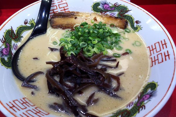 「豚骨ラーメン(550円)」@釜炊き豚骨らーめん マルハ軒の写真