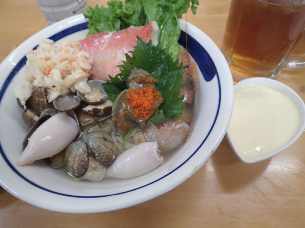 「海鮮冷やし中華　タルタル掛けてＳ」@MENYA 食い味の道有楽の写真