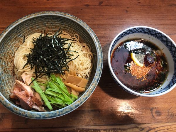 「酸っぱ辛い生のりの冷やしつけ麺」@麺処 びぎ屋の写真