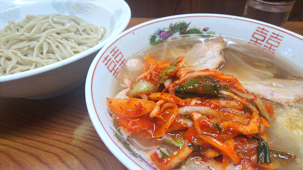 「【昼】小ラーメン+つけ麺+タマネギキムチ」@ラーメン二郎 亀戸店の写真