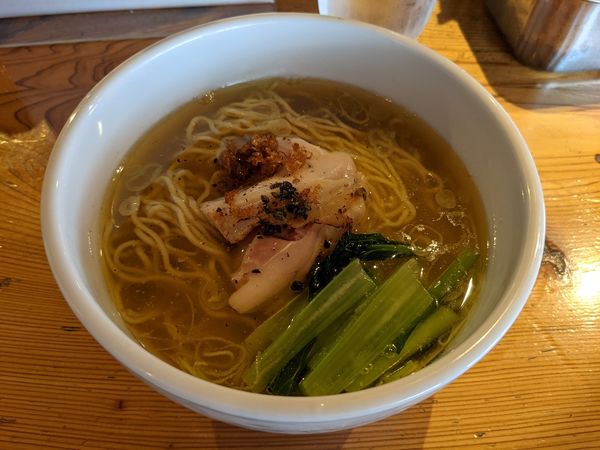 「地鶏中華そば塩1000円」@麺処 図鑑の写真
