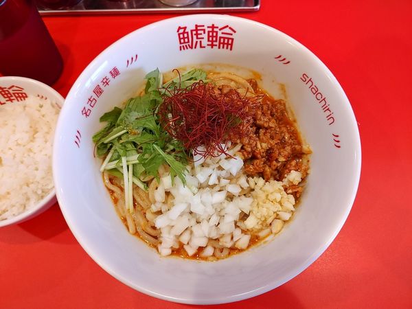 「冷し坦々辛まぜそば　辛口」@名古屋辛麺 鯱輪 熱田店の写真