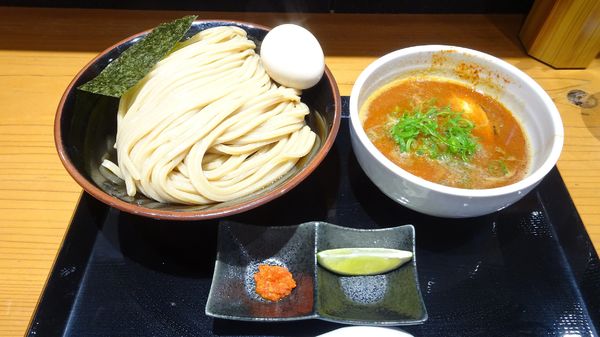 「辛つけ蕎麦 並（1,100円）＋味玉（100円）」@中華蕎麦 ひら井の写真