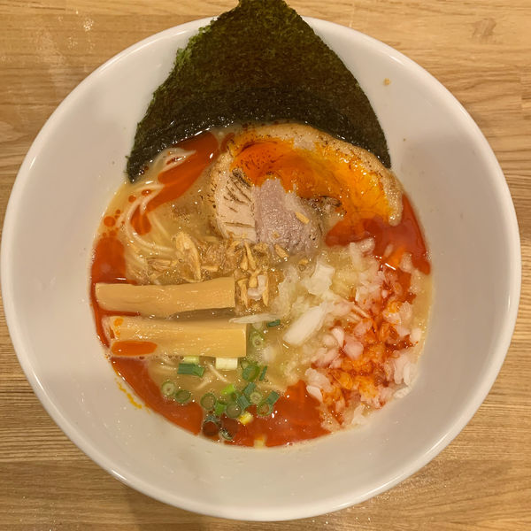 「辛味白湯そば 2辛」@麺屋 琥珀の写真