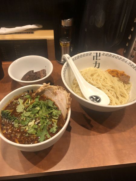 「スパイスつけ麺　肉切れっぱし」@スパイス・ラー麺 卍力 秋葉原店の写真