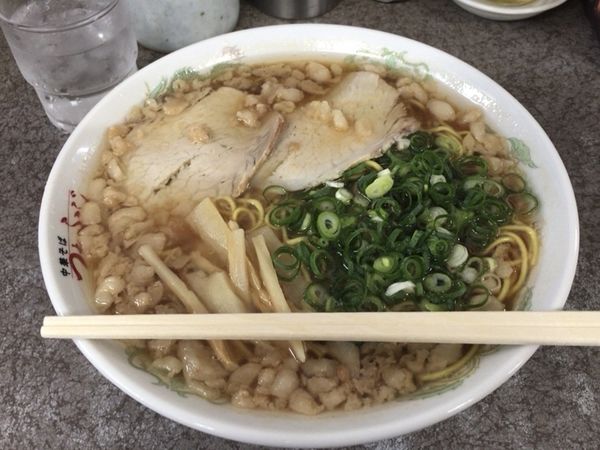 「中華そば大盛背脂多目」@つたふじ 福山支店の写真