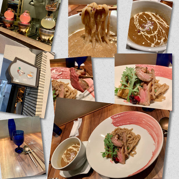 「🦆🍓M　1100円(鴨つけ麺ベリーソースMサイズ)」@Gion Duck Noodlesの写真