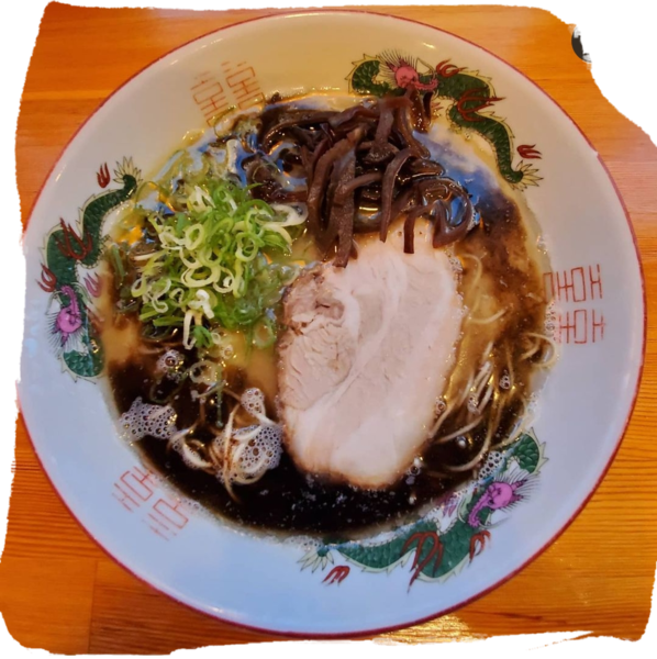 「豚骨マー油らーめん」@博多ラーメン ばたやん 駅前店の写真