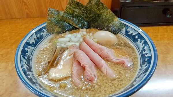 「特製背脂煮干し+和え玉(1,100+200円)」@中華そば 児ノ木の写真