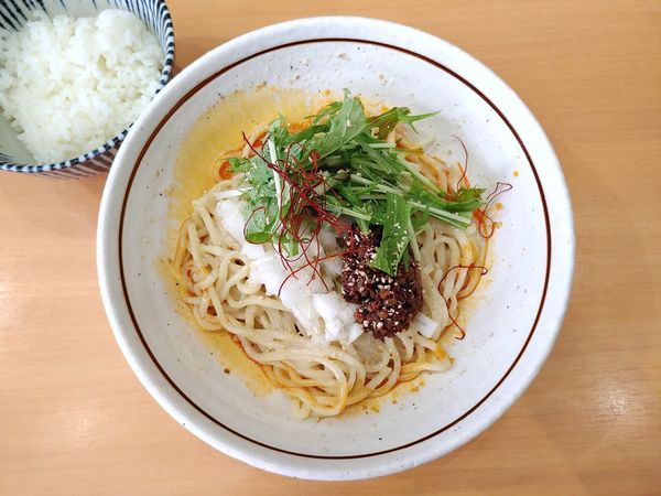 「冷担々まぜそば」@濃厚担々麺 はなび 七宝店の写真